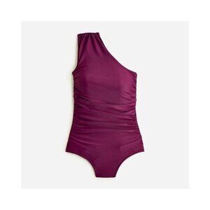 NWT Women's Purple Ruched‎ One-shoulder One-piece Sz 16